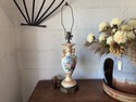 Antique Victorian Porcelain Bisque Lamp Hand Paint