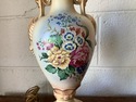 Antique Victorian Porcelain Bisque Lamp Hand Paint