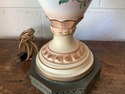 Antique Victorian Porcelain Bisque Lamp Hand Paint