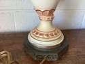 Antique Victorian Porcelain Bisque Lamp Hand Paint