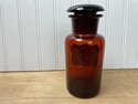 Antique Amber Glass Apothecary Jar Thiocol Glass C