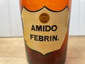 Antique Amber Glass Apothecary Jar Amido Febrin Gl