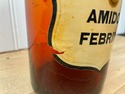 Antique Amber Glass Apothecary Jar Amido Febrin Gl