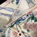 Vintage Fabric P Kaufmann Hydrangea Blooms Blue Ri