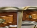 Vintage Painted French Desk Wood Tones w Dusty Mau