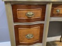 Vintage Painted French Desk Wood Tones w Dusty Mau