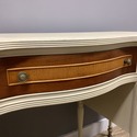 Vintage Painted French Desk Creamy Beige Wood Tone