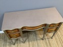 Vintage Painted French Desk Wood Tones w Dusty Mau