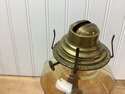 Vintage Clear Glass Oil Lamp Ribbed or Fluted Colu