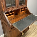 Antique Federal Bookcase Secretary Cabinet Burled 