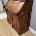 Antique Federal Bookcase Secretary Cabinet Burled 