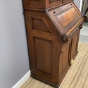 Antique Federal Bookcase Secretary Cabinet Burled 