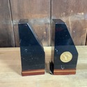 Anheuser Busch Marble Bookends Limited Edition Gol