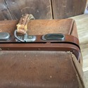 Vintage Brown Hardcase Travel or Train Bag Leather