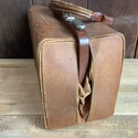 Vintage Brown Hardcase Travel or Train Bag Leather