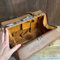 Vintage Brown Hardcase Travel or Train Bag Leather