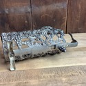 Silver Metal Wine Caddy Bottle Holder Reticulated 