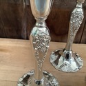 3 Silverplate Candlestick Holders Godinger Signed 