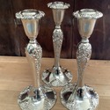 3 Silverplate Candlestick Holders Godinger Signed 