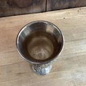 Silver Plate Chalice Footed Cup Grape Bunches Vine