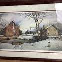 Vintage Old Kirby's Mill Print Framed Numbered Sno