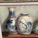 Blue White Jars Vase Asian Inspired Painting Print