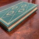 Treasure Island Green Gold 1/4 Leather Bound Book 