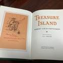 Treasure Island Green Gold 1/4 Leather Bound Book 