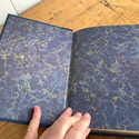 Pere Goriot 1/4 Leather Bound Book Blue Gold Embos