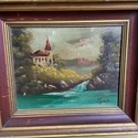 Vintage Oil Painting on Canvas Europe Landscape Ca