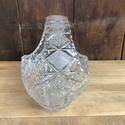 Vintage Crystal Glass Basket Rounded Handle Starbu