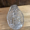 Vintage Crystal Glass Basket Rounded Handle Starbu