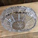 Vintage Crystal Glass Basket Rounded Handle Starbu