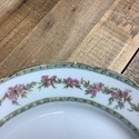 5 French Limoges Salad Lunch Plates Green Gold Tri