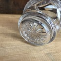 Vintage Glass Bulbous Rose Vase Frosted to Clear F