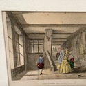 Colorized Lithograph Grand Staircase Hardwicke Hal