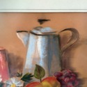 Vintage Pastel Drawing Still Life Fruit Peaches Da