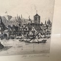 Cyril H Barraud Etching Print Tower of London Blac