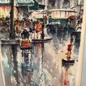 MCM Modern Print Watercolor Paris France Street Sc