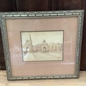 Vintage Pencil Drawing Christianbourg Castle Copen