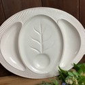 Vintage Made in Italy Meat Platter Ceramic White C