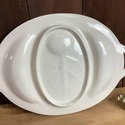 Vintage Made in Italy Meat Platter Ceramic White C