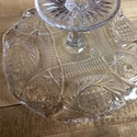 Vintage Glass Pedestal Cake Stand or Dessert Candy