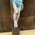 Vintage Antique Wood Cross Body of Jesus Ceramic B