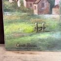 Oil Painting Tuscany Italy Countryside Cypress Tre