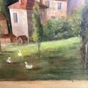Oil Painting Tuscany Italy Countryside Cypress Tre
