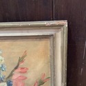 Vintage Oil Painting Still Life Floral Bouquet Pin