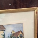 Original Watercolor Painting English Cottages Ivy 