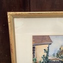 Original Watercolor Painting English Cottages Ivy 
