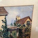 Original Watercolor Painting English Cottages Ivy 